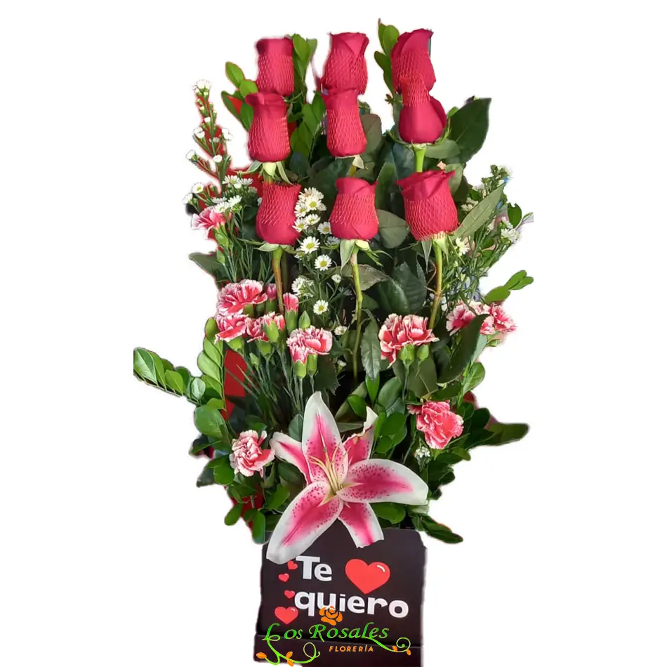 Box con Rosas rojas